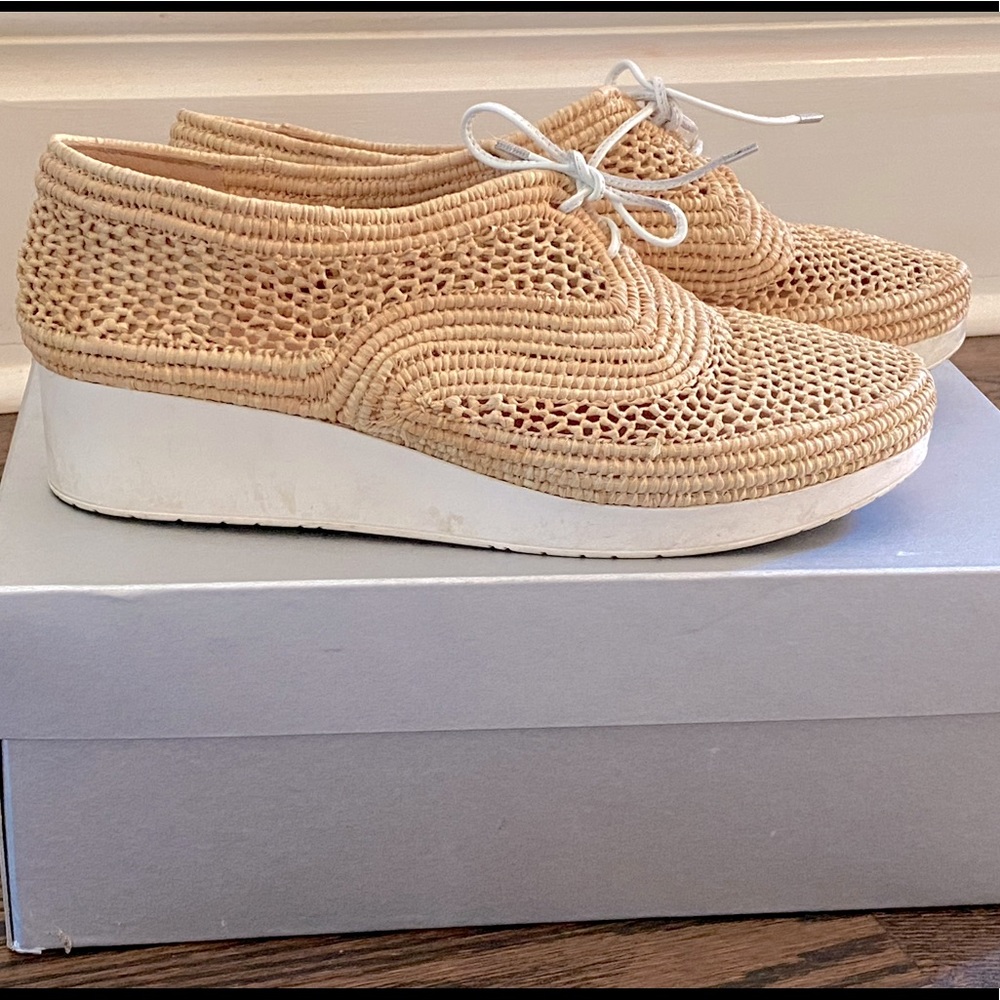Robert Clergerie Birdie raffia Platforms, 9 1/2